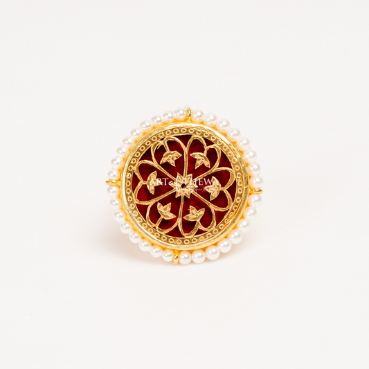 Pearl by Ring Art of Thewa – A Regal Emblem of Elegance