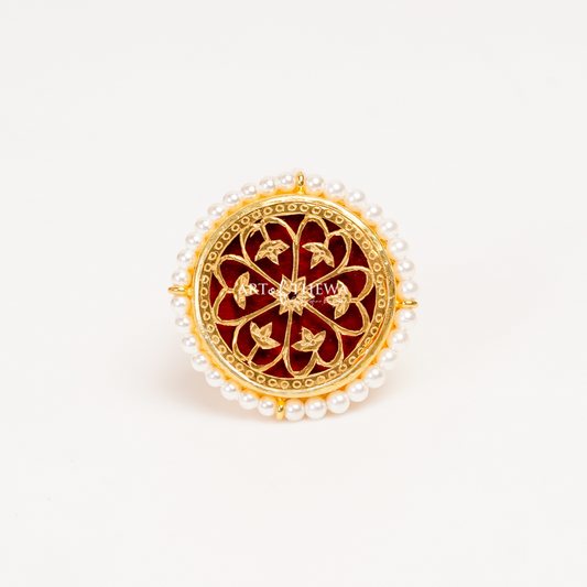 Art of Thewa pearl round ring