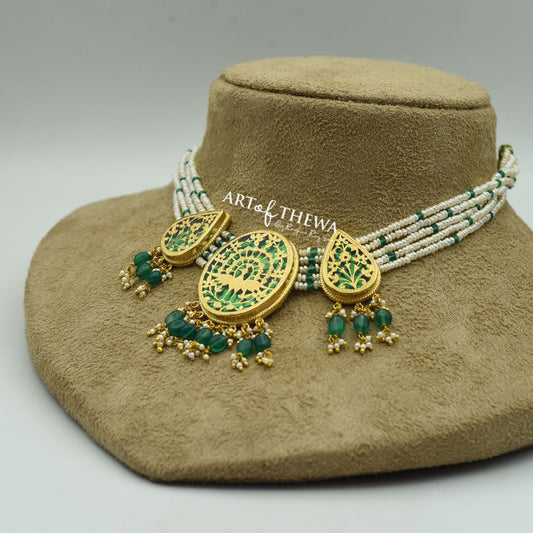 Exquisite 3 Piece Thewa Jewelry Necklace - A Dance of Elegance