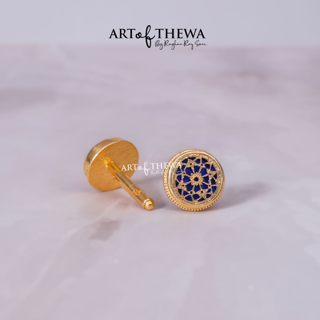 Original Thewa art Round Cufflinks for Men's
