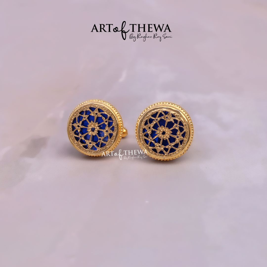 Original Thewa art Round Cufflinks for Men's