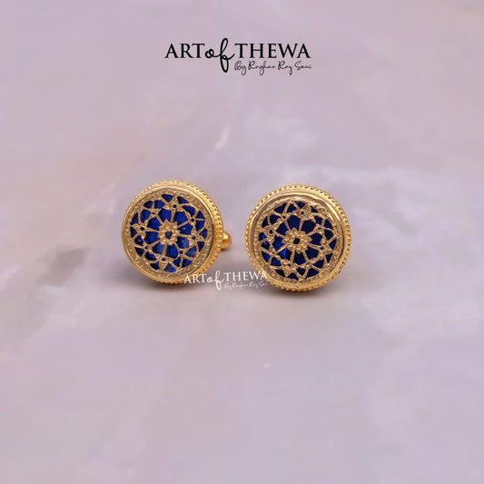 Original Thewa art Round Cufflinks for Men's