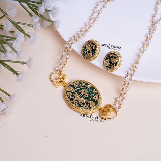 Oval Choker Pearl Set – A Regal Ensemble of Timeless Beauty Success