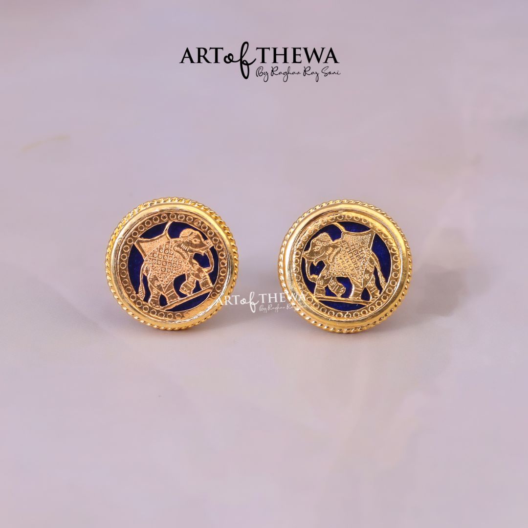 Thewa Jewellery Elephant Cufflinks for Men
