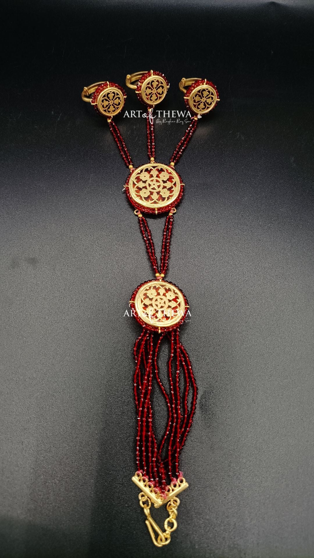 Thewa Jewelry Haathphool - A Majestic Fusion of Tradition and Beauty