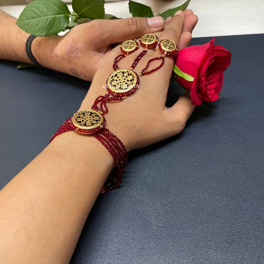 Thewa Jewelry Haathphool - A Majestic Fusion of Tradition and Beauty