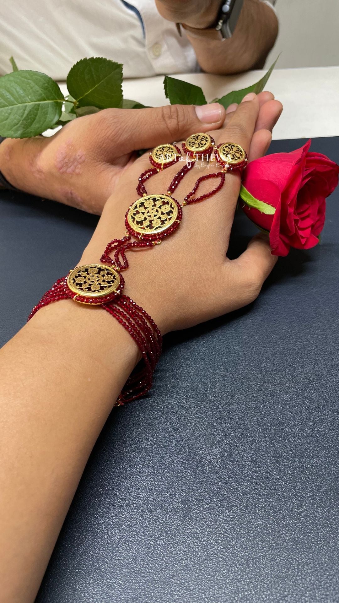 Thewa Jewelry Haathphool - A Majestic Fusion of Tradition and Beauty
