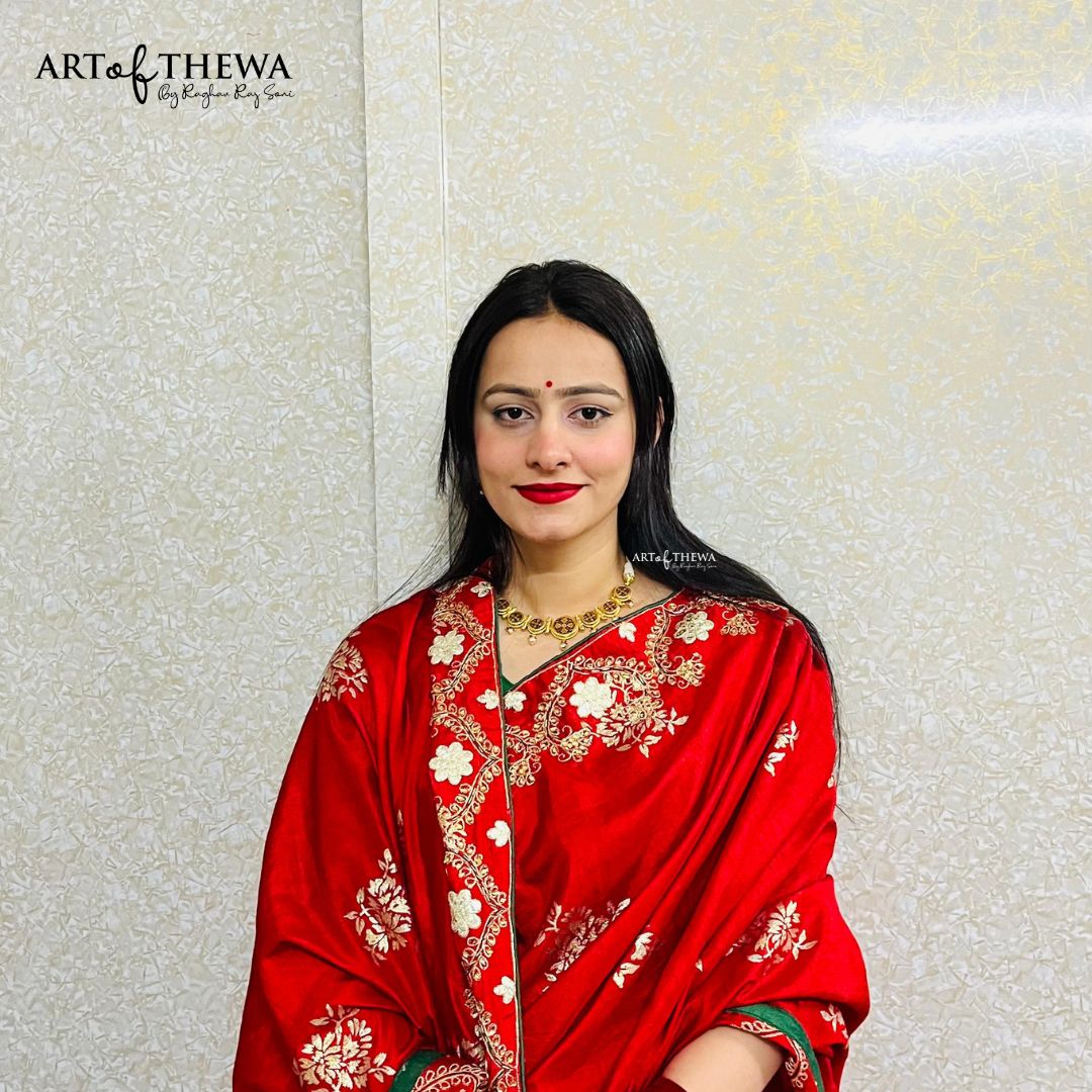 Rajwadi Elegance Thewa Jewellery Choker set