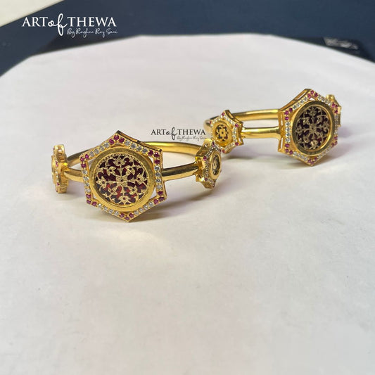 Art of Thewa 3 Piece Round Cz Bangle set
