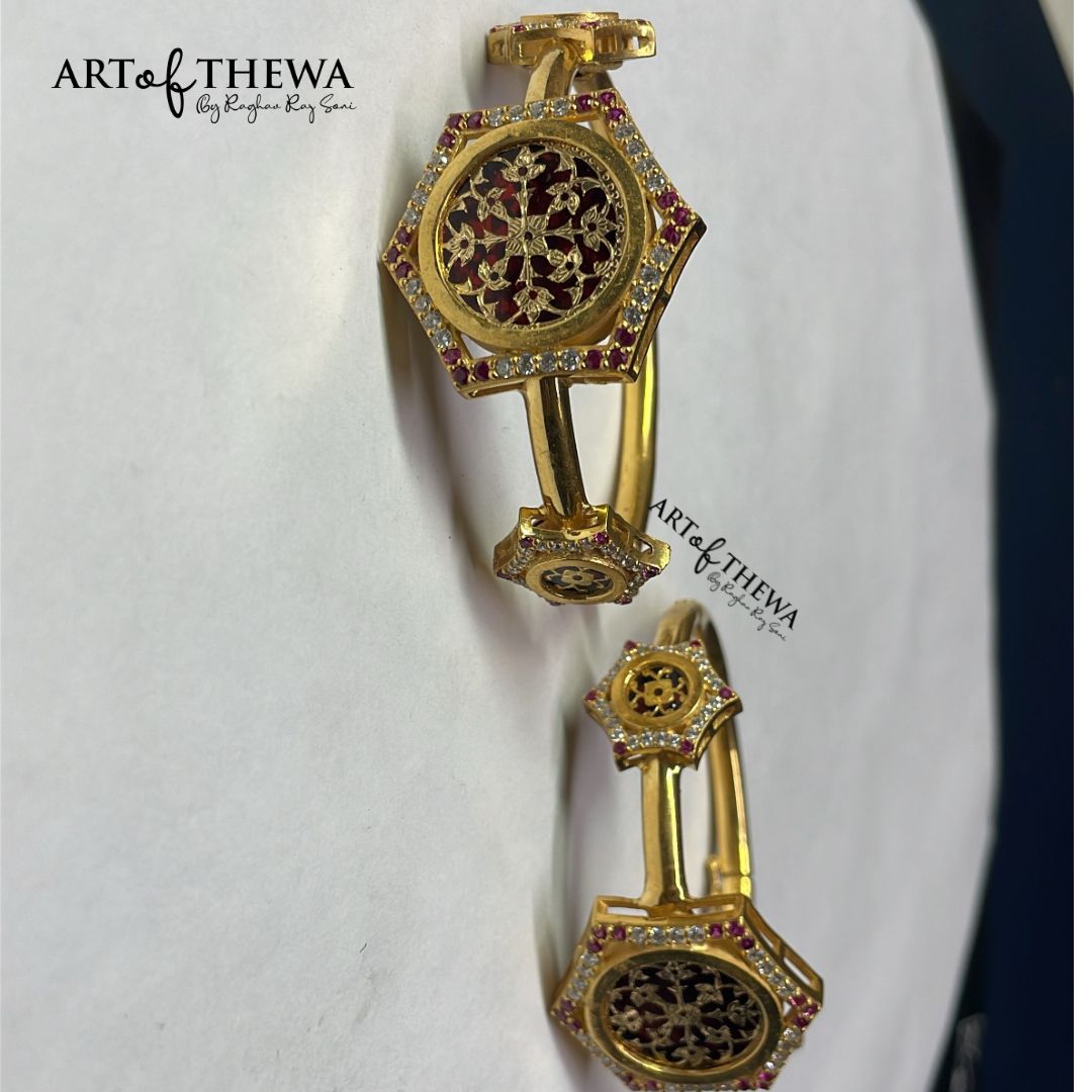 Art of Thewa 3 Piece Round Cz Bangle set