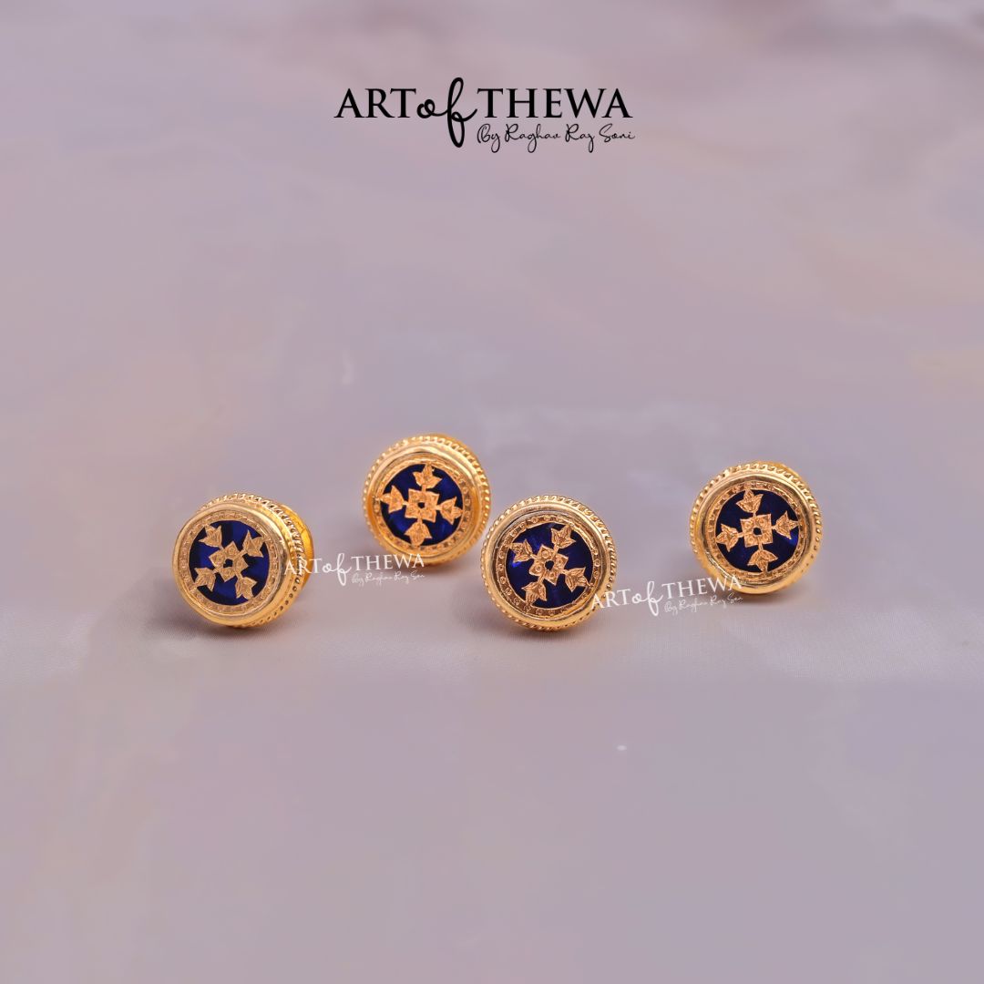 Thewa Jewellery Classy Round kurta buttons for Men's