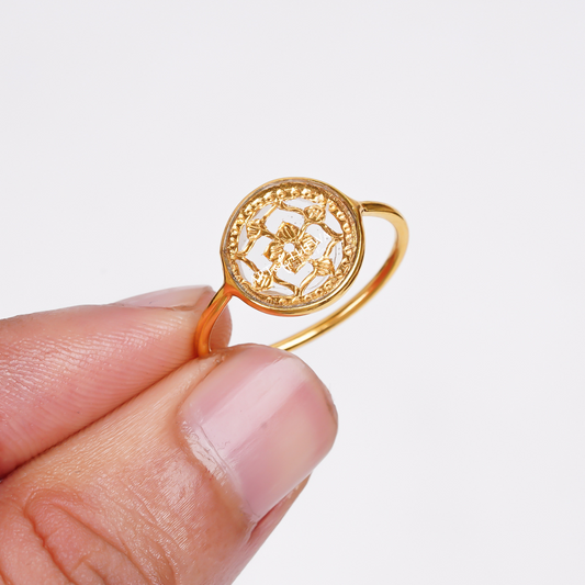 The Exquisite Ajisai Thewa Art Ring - A Majestic Masterpiece