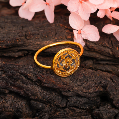 The Exquisite Ajisai Thewa Art Ring - A Majestic Masterpiece