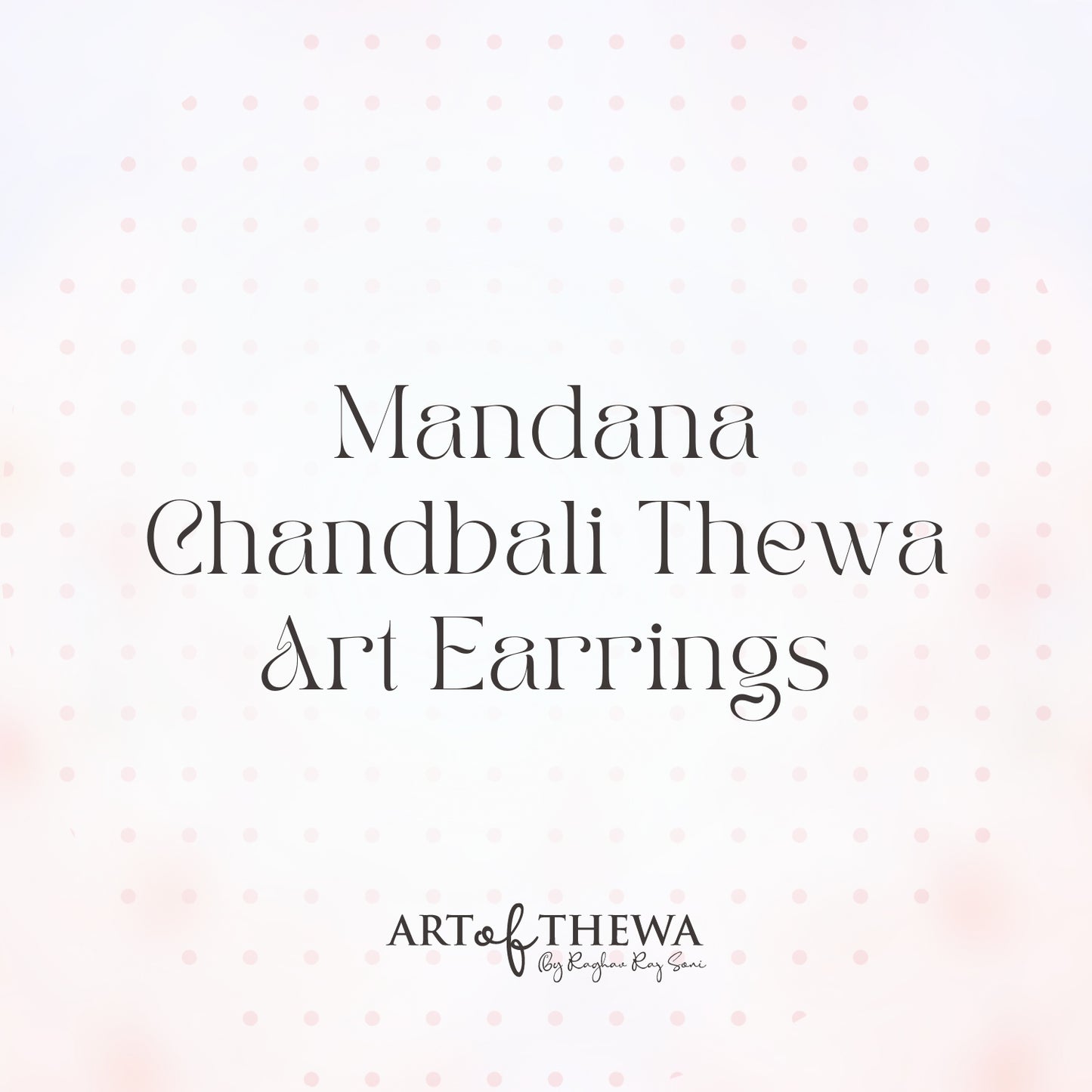 Exquisite Mandana Chandbali Thewa Art Earrings: Elegance Redefined